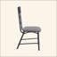 Ensemble de 2 chaises d'appoint avec coussin de siège, gris et noir sable