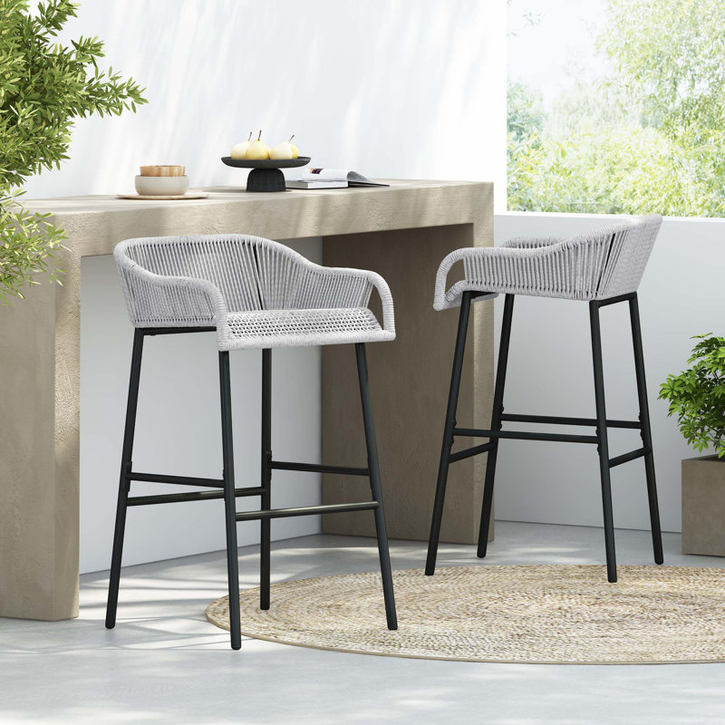Tabouret de bar pour l'extérieur, Gris