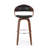 Mid-Century Modern Wooden Frame Swivel Bar Stool-1668439966