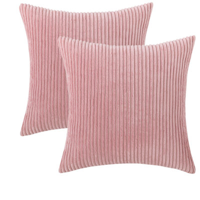 Striped Cotton Blend Reversible Pillow Cover