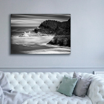 Toile épique «Graffiti perché au-dessus du Pacifique» par Rick Berk, art mural 60 po x 40 po