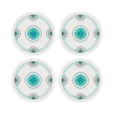 Birds Of A Feather Vegan Leather Round Coasters