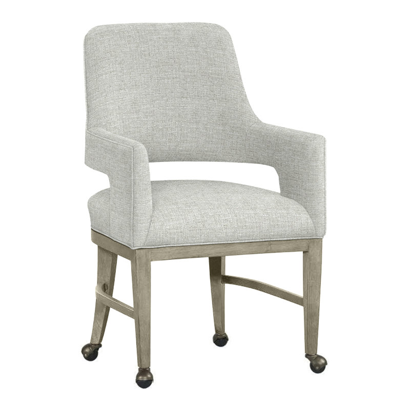 Chaise avec accoudoirs Josie, Albâtre 3157, Amande chamois