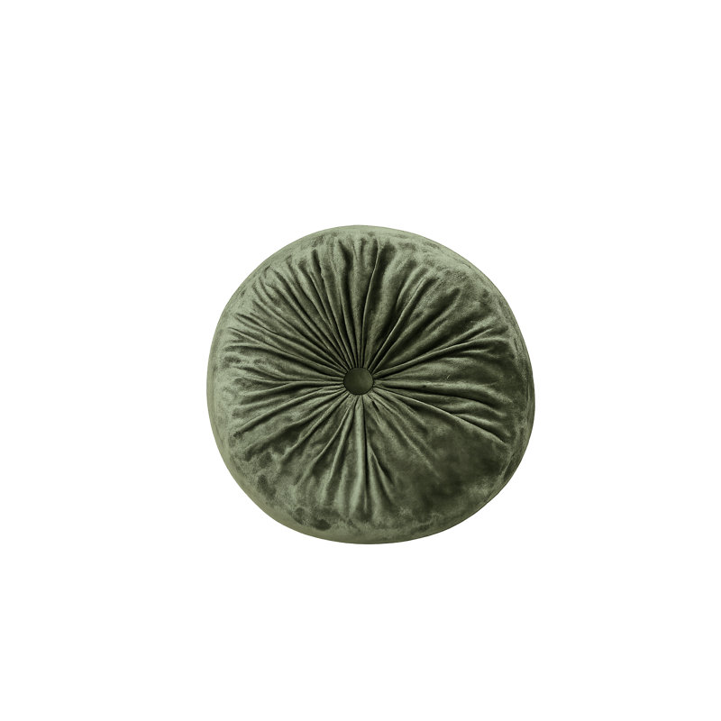 Coussin Therese, Vert olive foncé, 12 po de diamètre