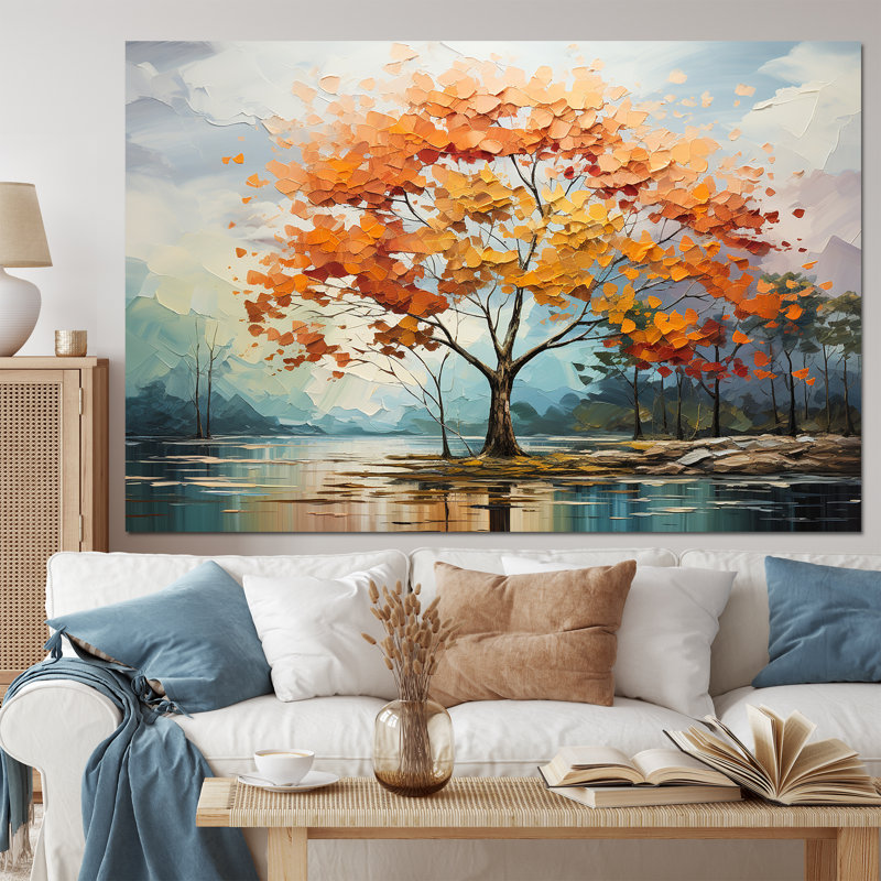 Orange Maple Trees Majestic I - Tree Maple Large Wall Art