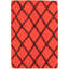 Tapis décoratif en laine rouge noué à la main New Age Nepal rouge 6 pi x 9 pi one-of-a-kind zen
