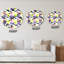 Horloge murale à motif zigzag jaune-248490717
