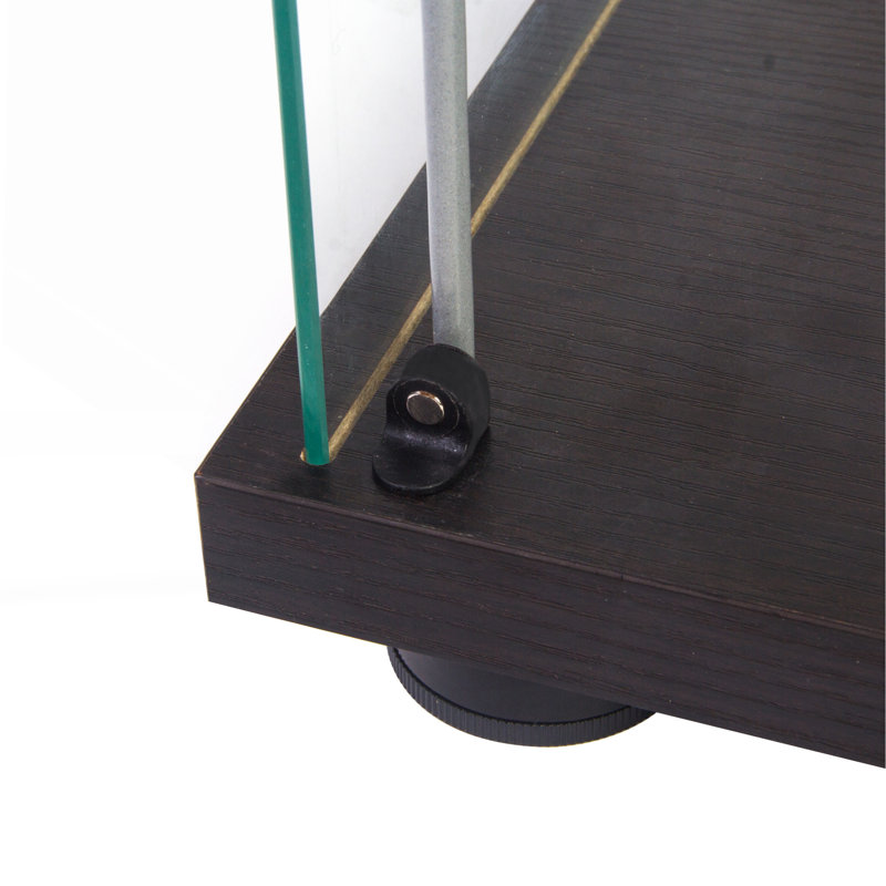 Vitrine à une porte avec 4 tablettes, noir