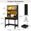 Computer Desk with Power Outlet-101528325