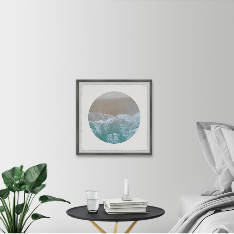 Circle Beach - Single Picture Frame Print, 81cm H x 81cm W x 3.81cm D