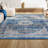 Marzo Ornate Bohemian Medallion Blue/Dark Gray Rug-2016266158