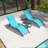 Outdoor Rust-Resistant Metal Chaise Lounge with Table-2285384