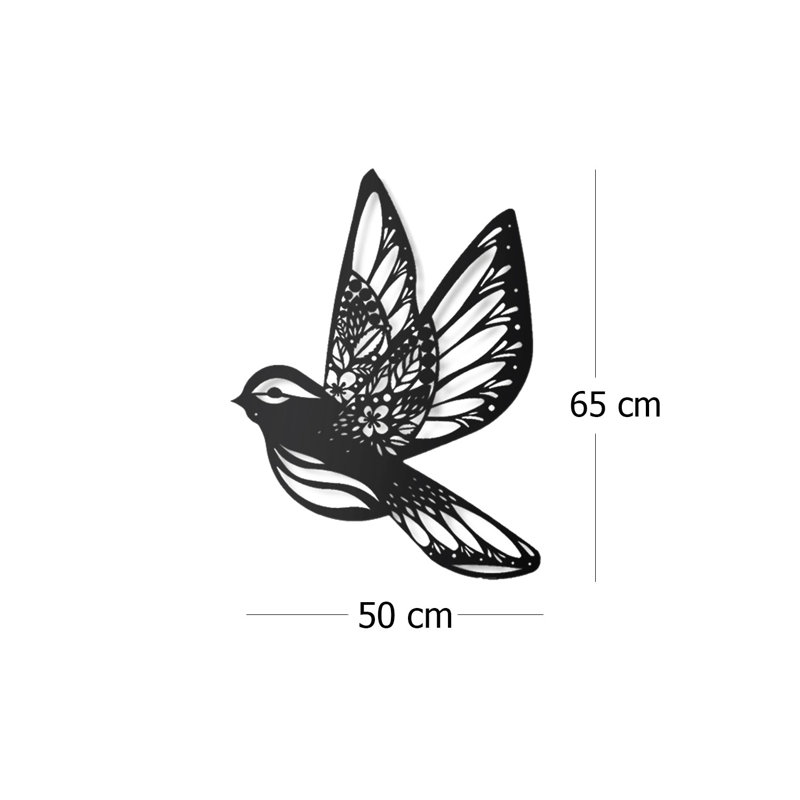 Elegant Decorative Metal Wall Accessory, Black, 19.7 x 25.6 inches | 100% Metal, Thickness: 0.08 inches | Easy Wall Hanging Design | Perfect for Modern Home Decor & Unique Art Displays