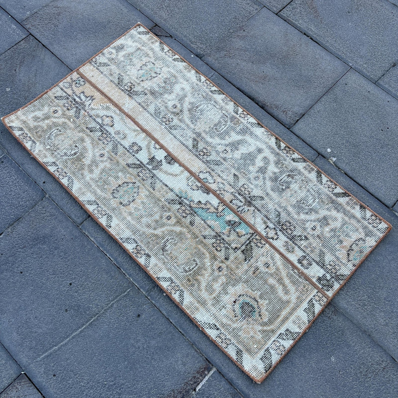 Vintage Turkish Rug in Earthy Tones with Intricate Patterns for Stylish Home Decor