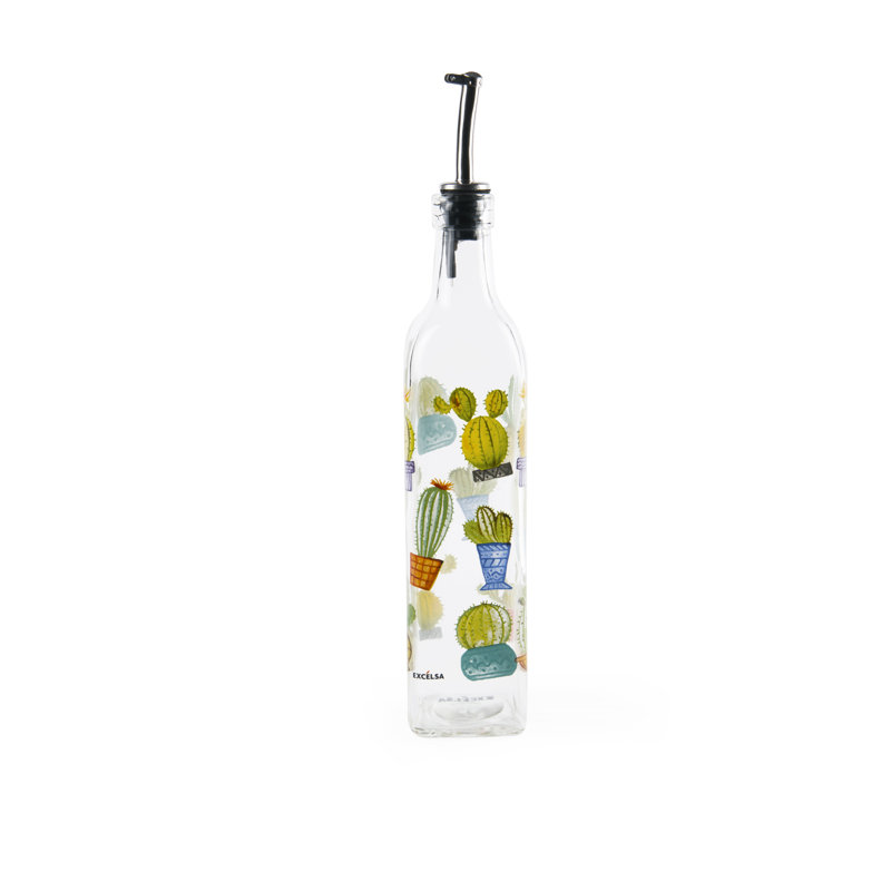 Cactus 470ml Glass Oil & Vinegar Cruet Set