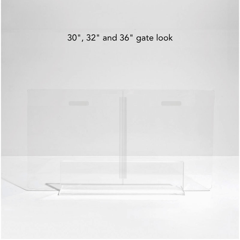 Low Clear Pet Gate Panel, 24” H x 30" W