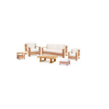Canberra Outdoor 6 - Piece Teak Conversation Set