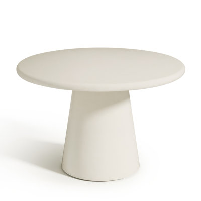 Maraca 45" Concrete Pedestal Round Dining Table