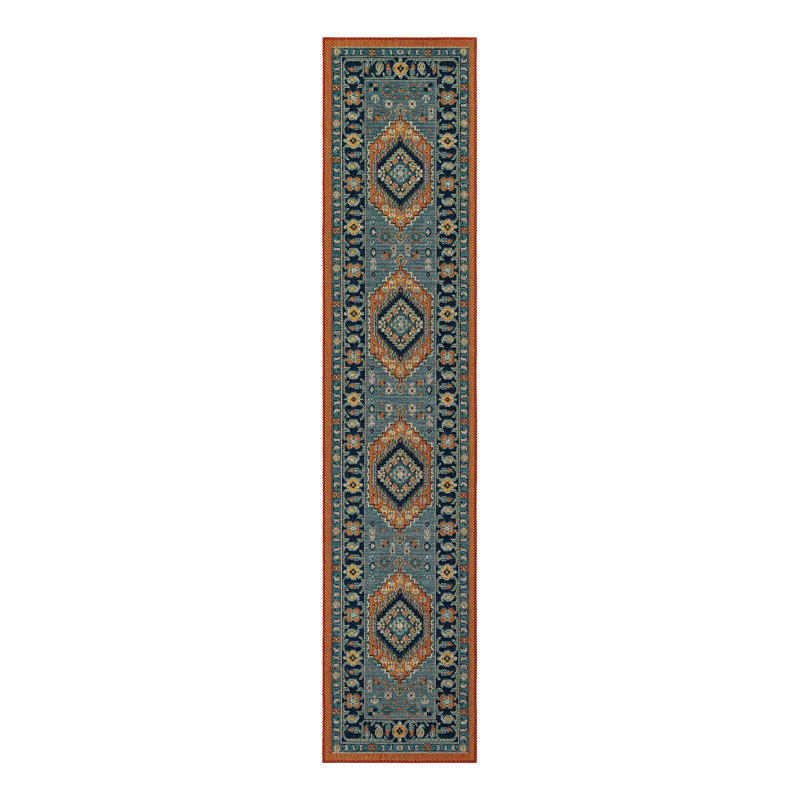 Tapis intérieur / extérieur Felipe Marlenia, Tapis de couloir 2 pi 7 po x 12 pi