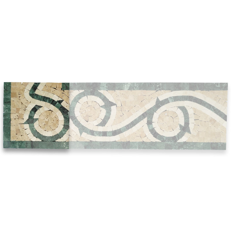 Carreau de mosaïque en marbre 5 po x 5 po