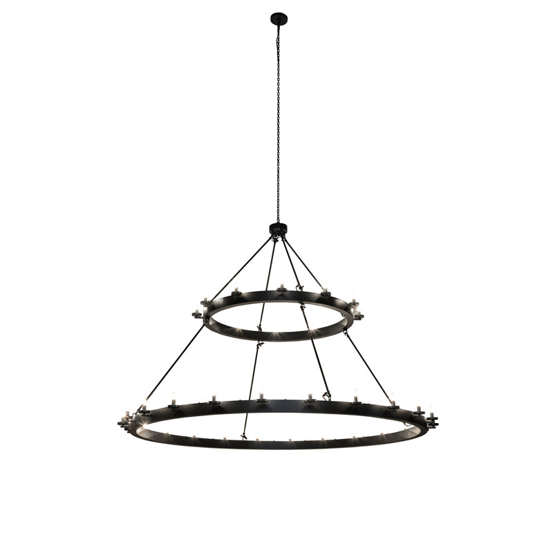 Lustre 36 lumières à deux niveaux L 96 po Loxley