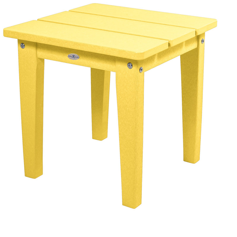 Middendorf Adirondack Outdoor Patio Table, Sunbeam Yellow, 17" H x 17" W x 17" D