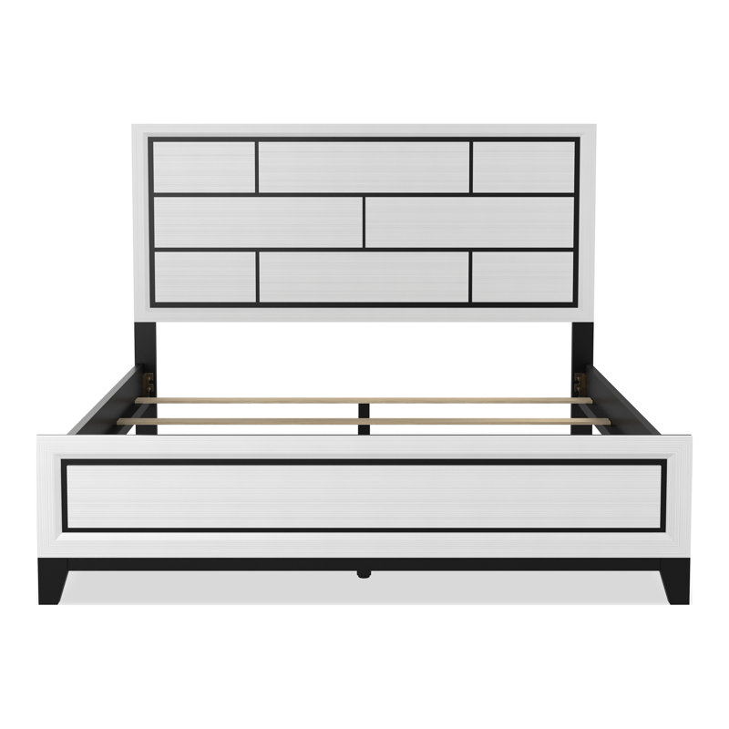 Ferris Panel Bed, Queen, White