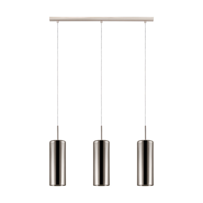 Eastman 3 - Light Kitchen Island Pendant, Silver