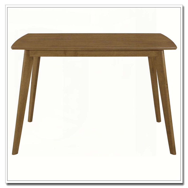 Retro Chestnut Dining Table with Angled Legs