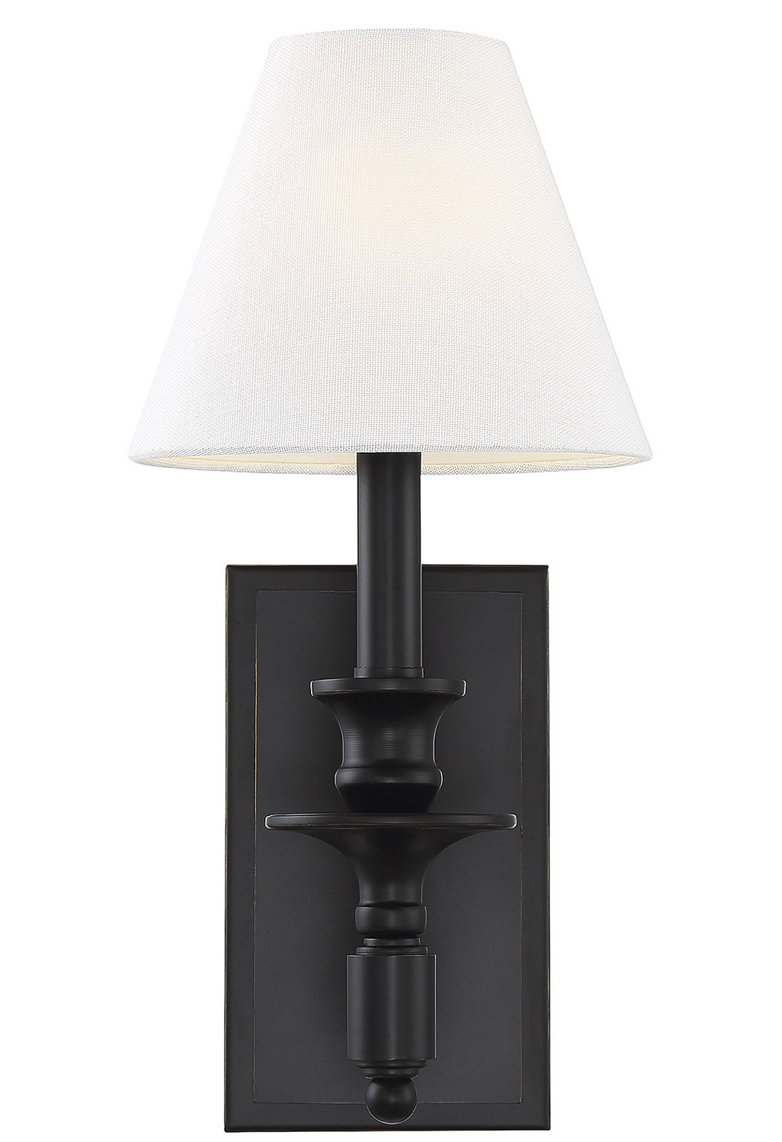 Alarins Single Light Dimmable Armed Sconce, Matte Black