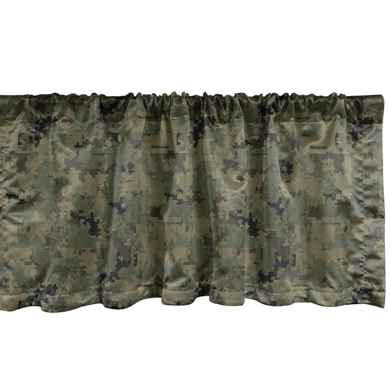 Cantonnière de camouflage Ambesonne, L 54 po x L 12 po