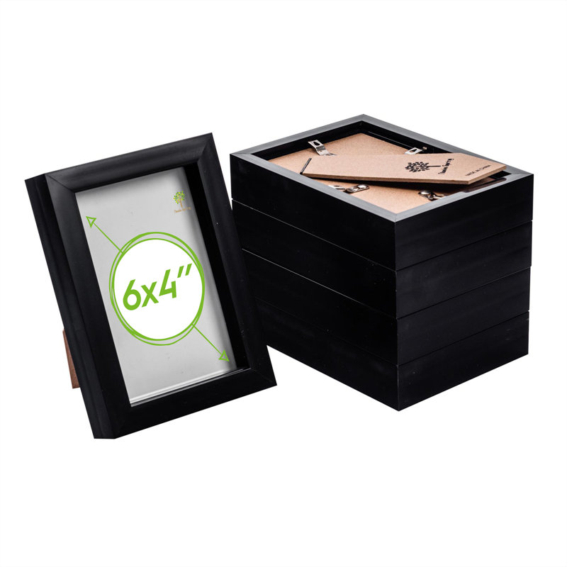 Nicola Spring - 3D Box Photo Frames, 17.5cm H x 12.5cm W x 3.5cm D, Black