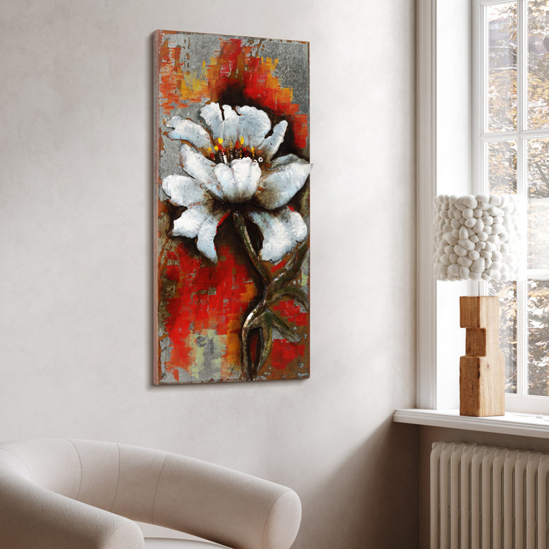 « jardin rose 1 », impression sur métal
