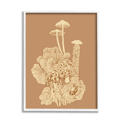 Détail détaillé de la forêt de champignons