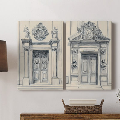 Paysages série XXV - Toile tendue avec châssis de qualité supérieure - Prêt à être accroché