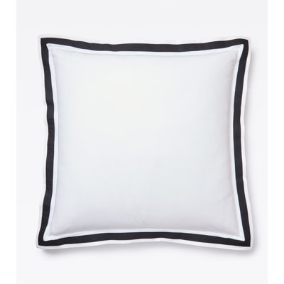 510 Thread Count Cotton Percale Euro Sham with Sky Border Frame