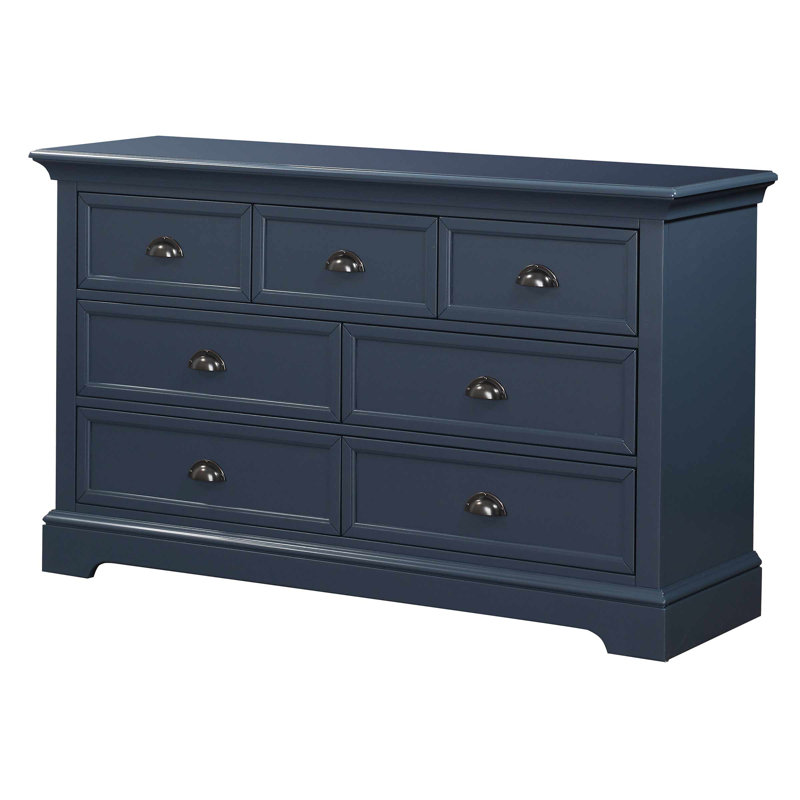 Huey 58'' W 7 - Drawer Dresser, Blue