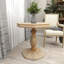 Table d'appoint florale sculptée à la main en bois brun