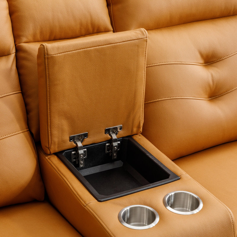 Ensemble de salon inclinable 3 pièces Alteo, Orange