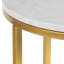 Table d'appoint ronde en marbre Evolve pour salon - blanc / or 20 po-637718576