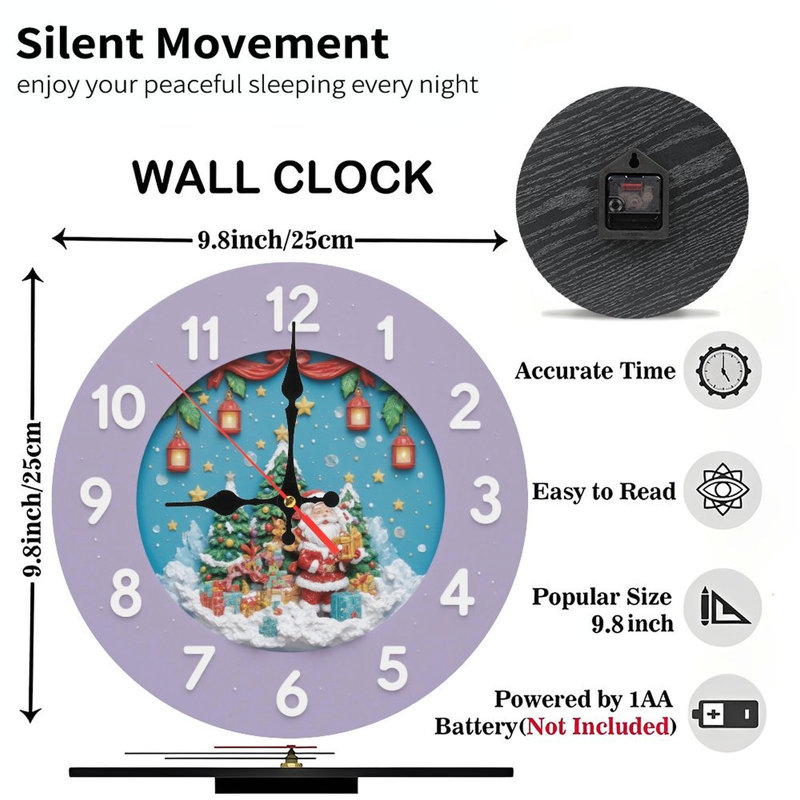 Père Noël-Horloge-Noël