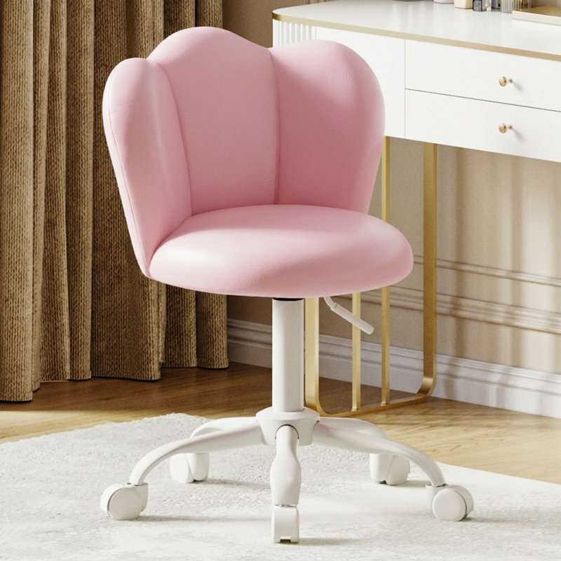 Office Chair, Pink Faux Leather