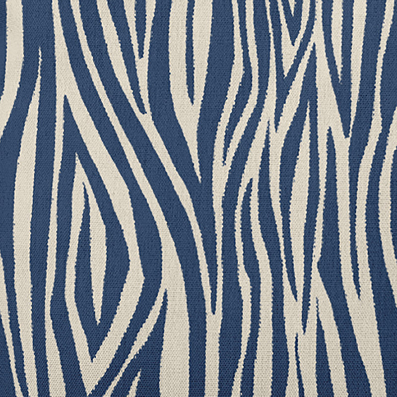 Flora And Fauna Animal Print Outdoor Reversible Throw Pillow, 16"x16", Navy Blue