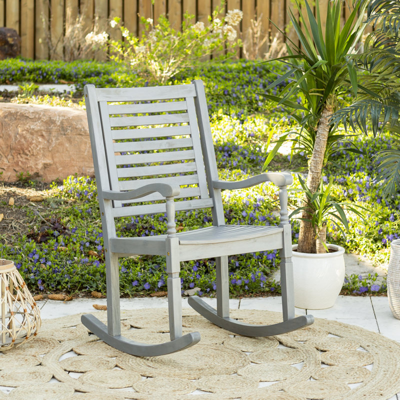 Raiah Acacia Outdoor Chair, Gray Wash