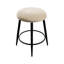 Tabouret de bar pivotant sans dossier avec base en métal et revêtement en tissu champagne-155976798