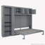 Lit escamotable mural avec armoires Murphy-760415280