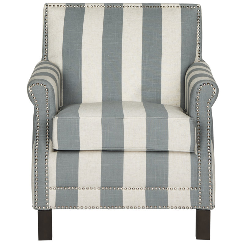 Fauteuil Lawson de 28,3 cm de large, Mélange de polyester gris / blanc