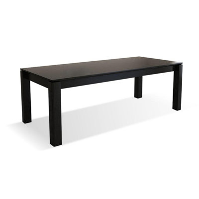 Black Rectangular Solid Dining Table For Dining Room/Kitchen