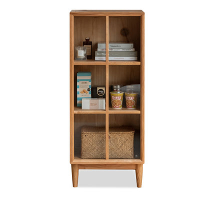 Burlywood Solid Wood+Tempered Glass Display Cases