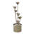 Lark Manor™ 35" Tall Metal Sculptural Multi-Tier Flower Water Fountain, Silver